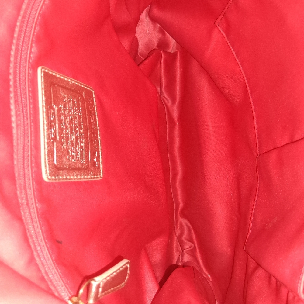 Coach Poppy Daisy Gold Logo Jacquard Crossbody Bag #F20791 W/Dust Bag - Picture 6 of 10